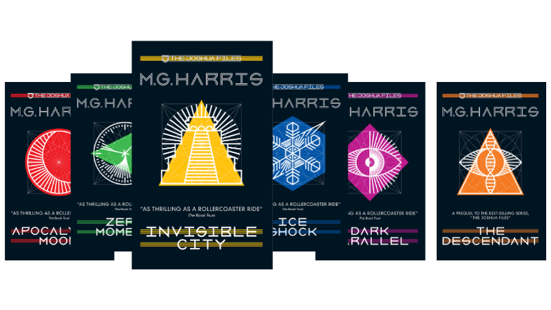 Click for store links to The Joshua Files cool, matte black paperbacks